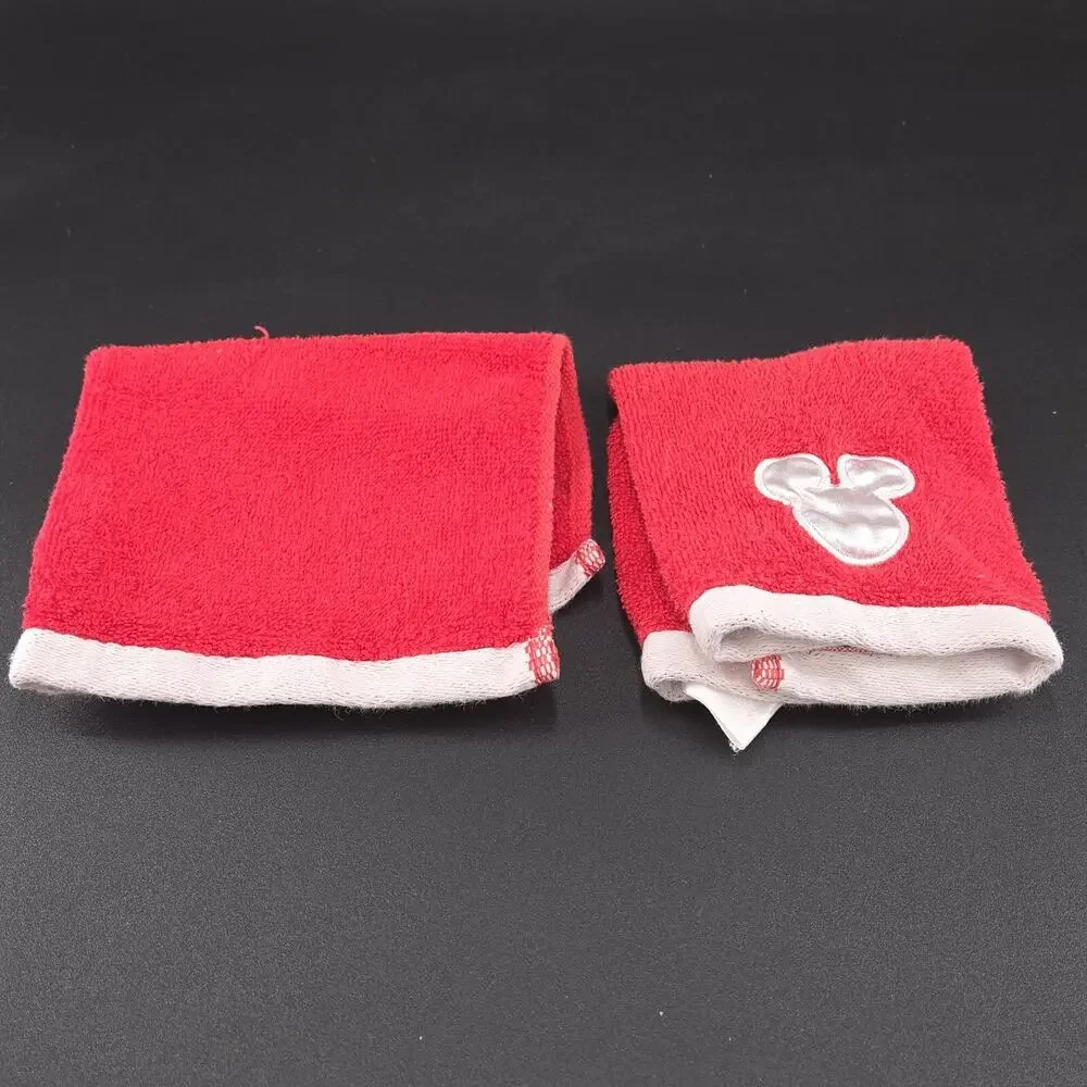 12 Disney Mickey Mouse Wash Clothes Red White Black Salmon